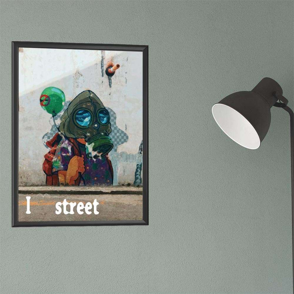 B 約73 x 103 cm ki poster 43 ストリート 落書き 壁画 ポスター 選べる全サイズ＆用紙 インテリア フォト オシャレ アート モダン 縦 卓上雑貨 北欧雑貨