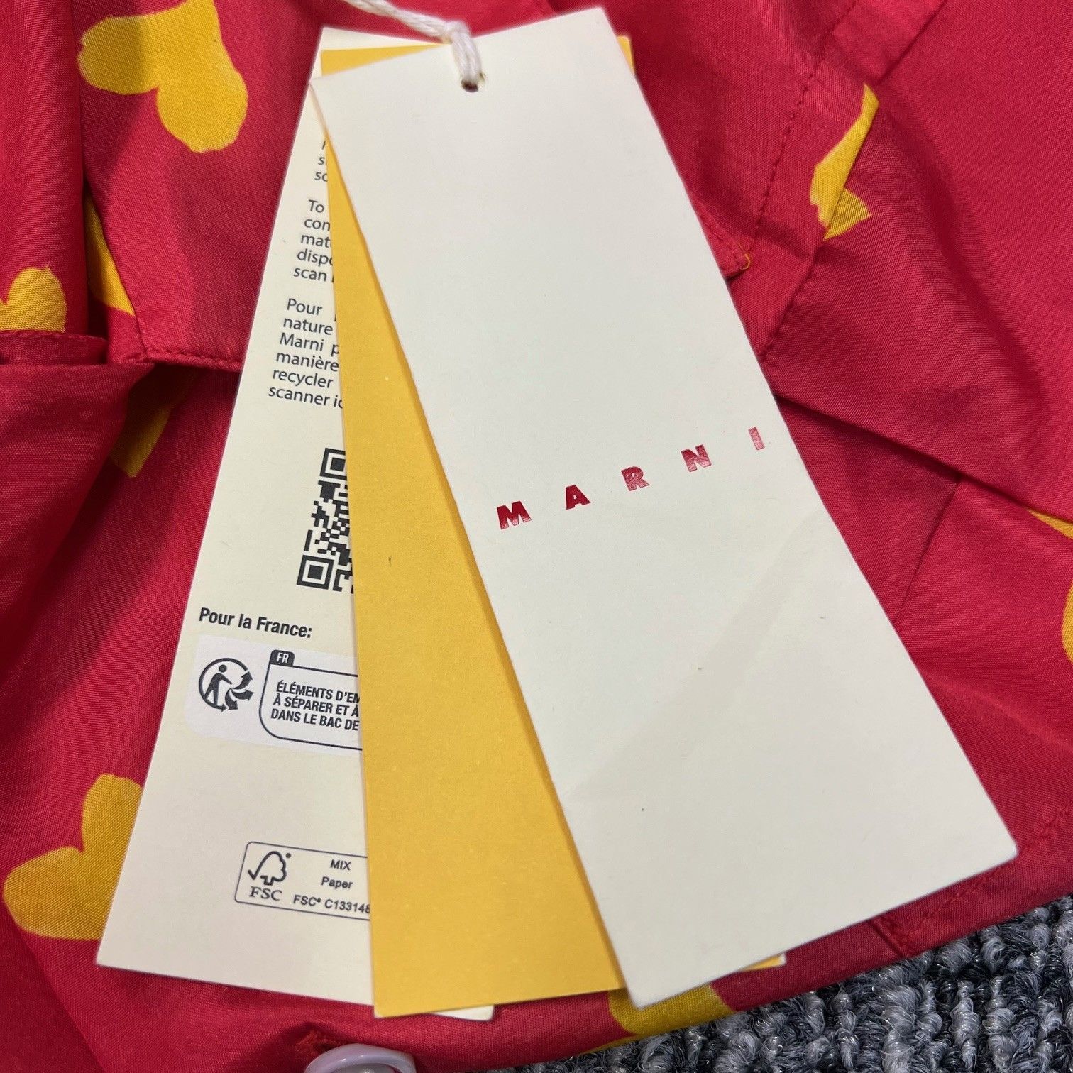 国内正規 MARNI 23AW Heart silk shirt ハートシルクシャツ 半袖シャツ 