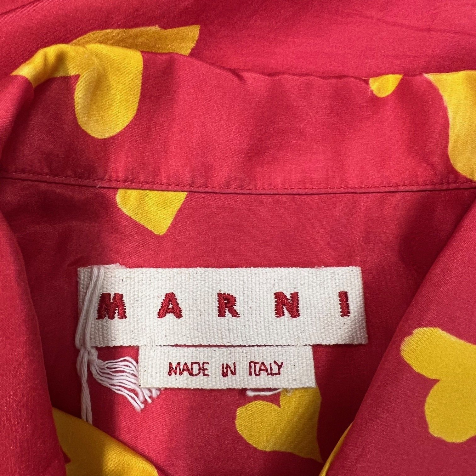 国内正規 MARNI 23AW Heart silk shirt ハートシルクシャツ 半袖シャツ 