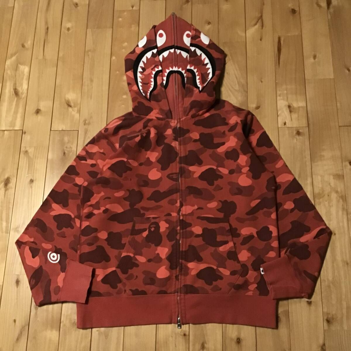 ☆XL☆ Red Camo ダブル シャーク パーカー Double shark full zip