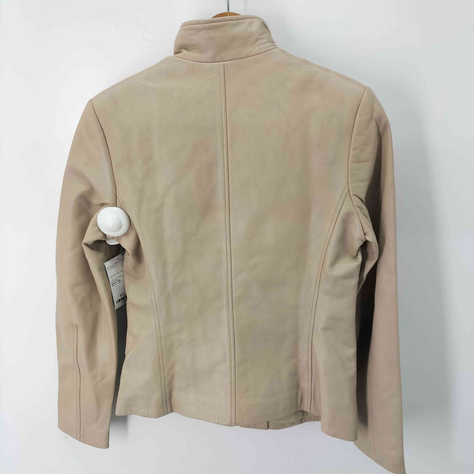 シーケーカルバンクライン ck Calvin Klein ラムレザー スタンド ジャケット レディース US 4