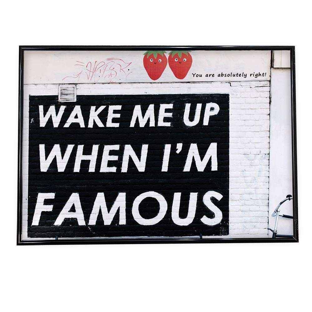 A 約84 x 119 cm ki-poster-52 メッセージ 白黒 英字 ポスター 選べる全サイズ＆用紙 インテリア フォト オシャレ アート モダン 横