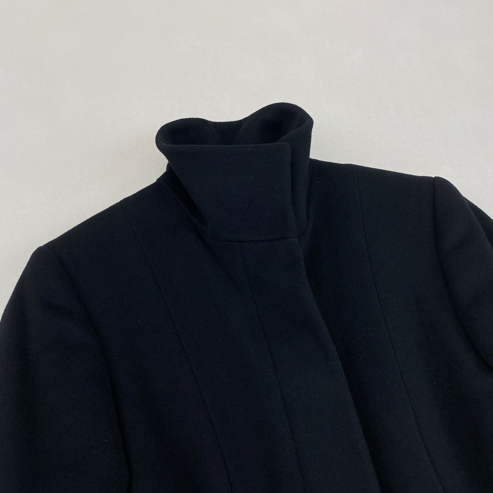 GUCCI ロングコート トムフォード期 カシミヤ混 比翼 黒 38 M相当