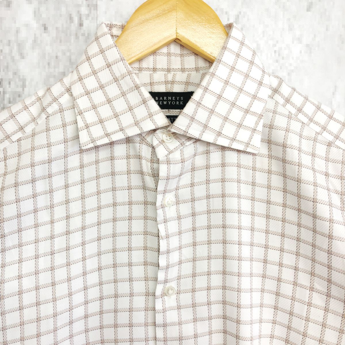 BARNEYS NEWYORK バーニーズニューヨーク コットン ワイシャツ ホワイト 39| □□