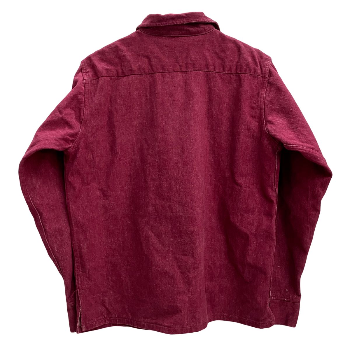 ヴィンテージ Punderson 60 s 70 レースアップ デニムプルオーバーシャツ ジャケット ワインレッド 201 MT-4872 VB