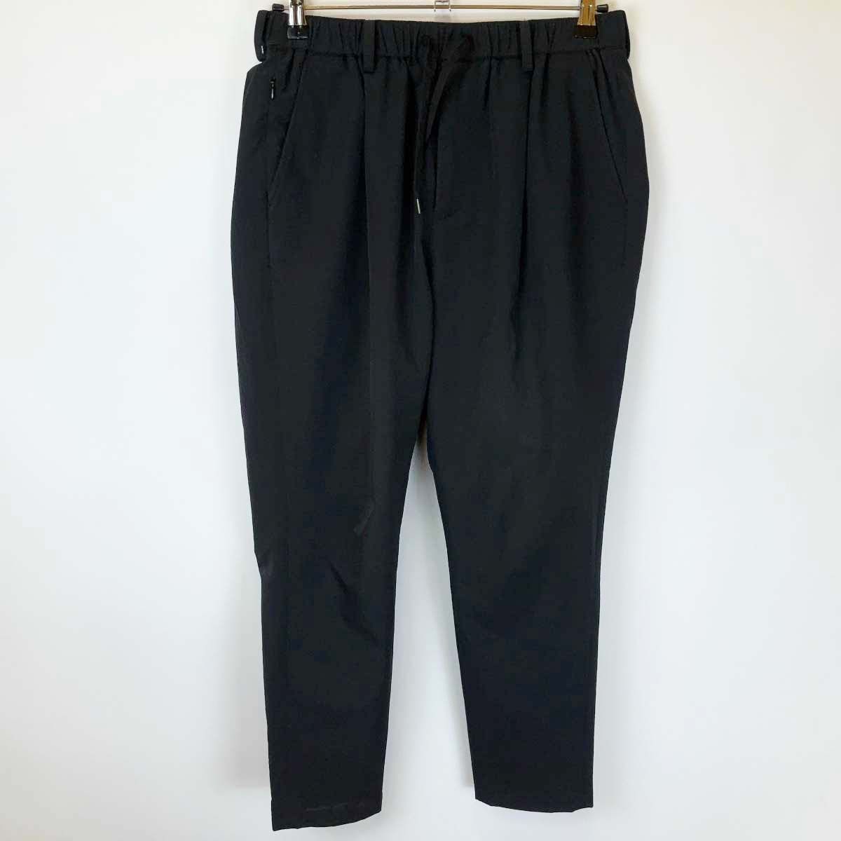Macqlo マックロ ultimex one tuck tapered easy pants M ブラック 55