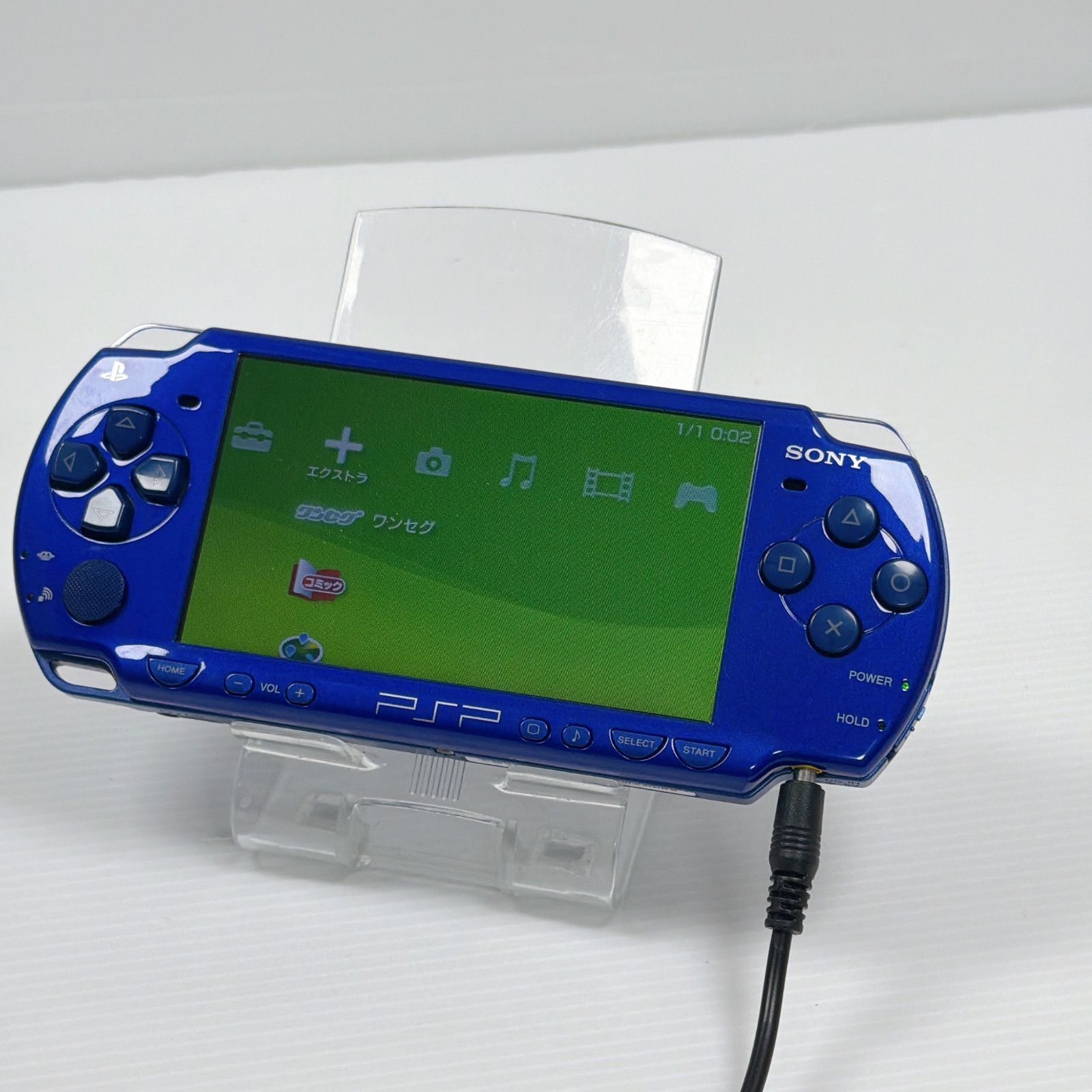 PSP 2000 メタリックブルー 遊べるセット 外装 FW 6.61 ソニー プレイステーション ポータブル SONY PlayStation Portable