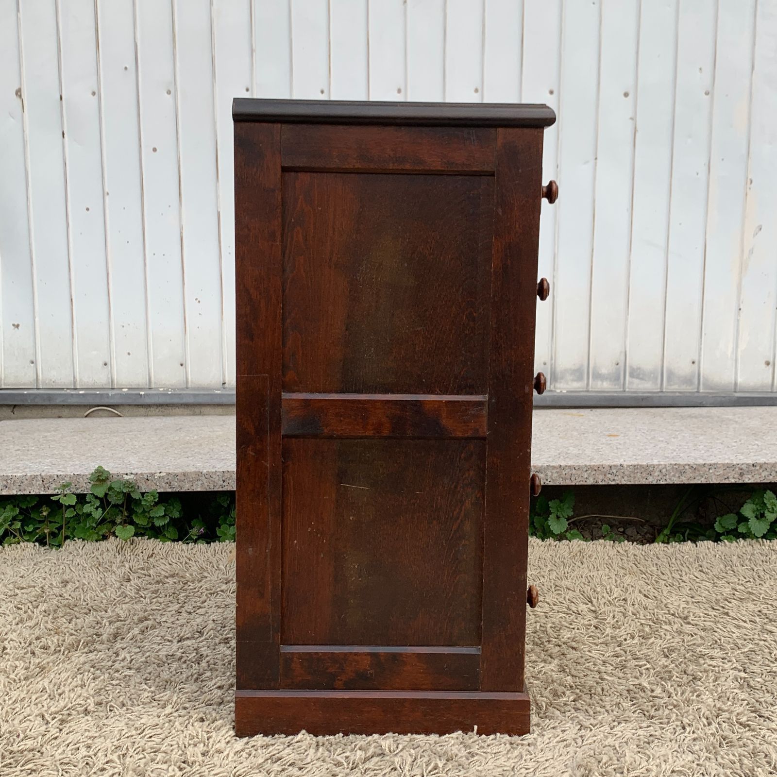 北海道民芸家具 チェスト 5段 樺材 和モダン 収納家具 小引き出し 焼印