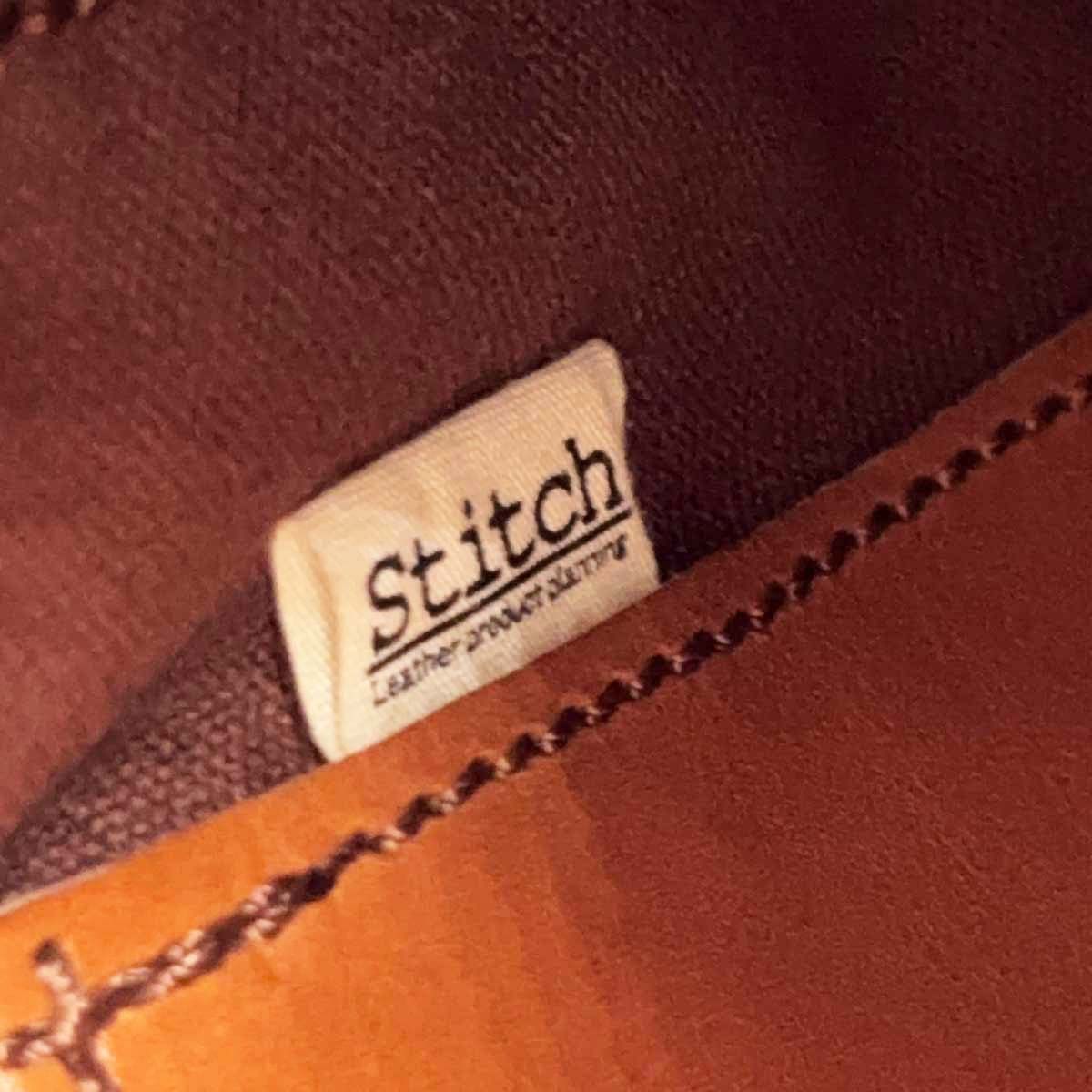 Stitch ステッチ 本革 レザー リュック バッグ キャメル - メルカリ