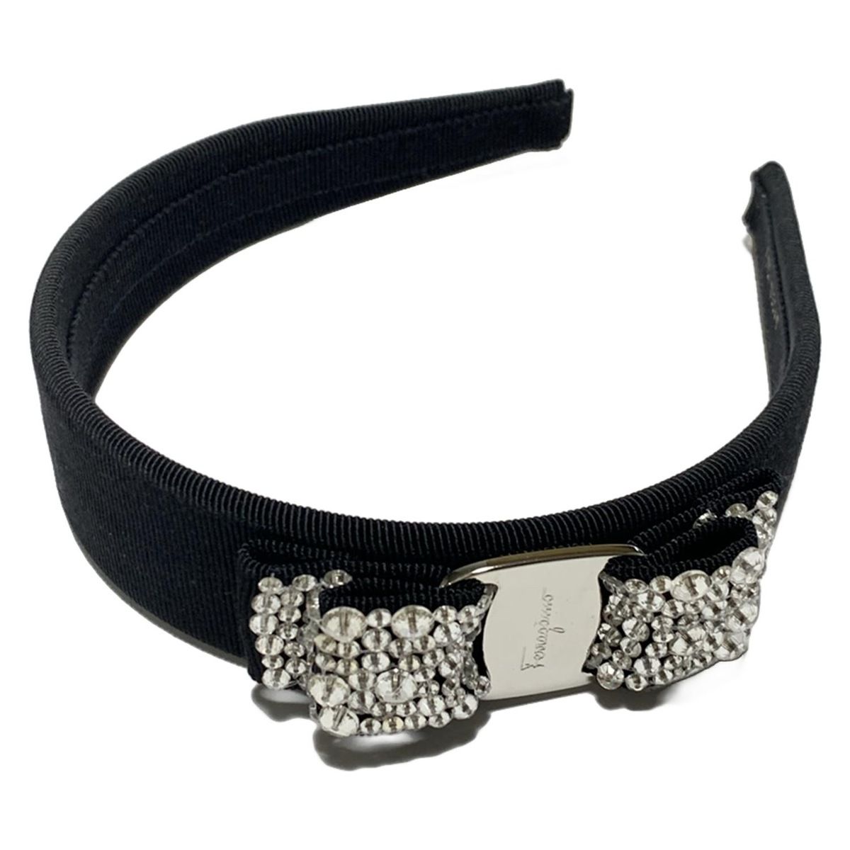 【極美品】Ferragamo ヴァラ カチューシャ ラインストーン FERRAGAMO/SalvatoreFerragamo(サルバトーレフェラガモ) カチューシャ