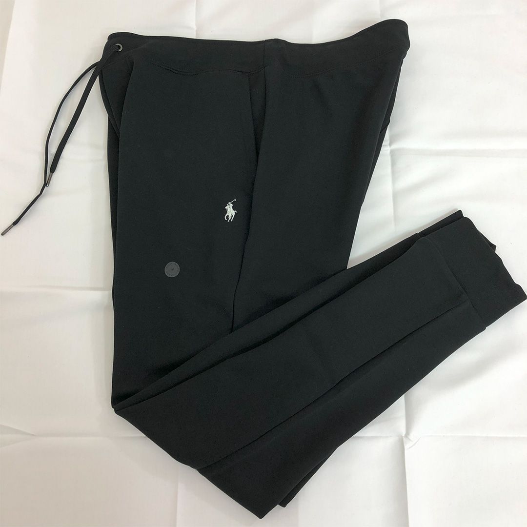 タグ付き POLO RALPH LAUREN ポロ ラルフローレン ダブルニット パンツ ブラック Ｍサイズ □□ その他 パンツ メンズ