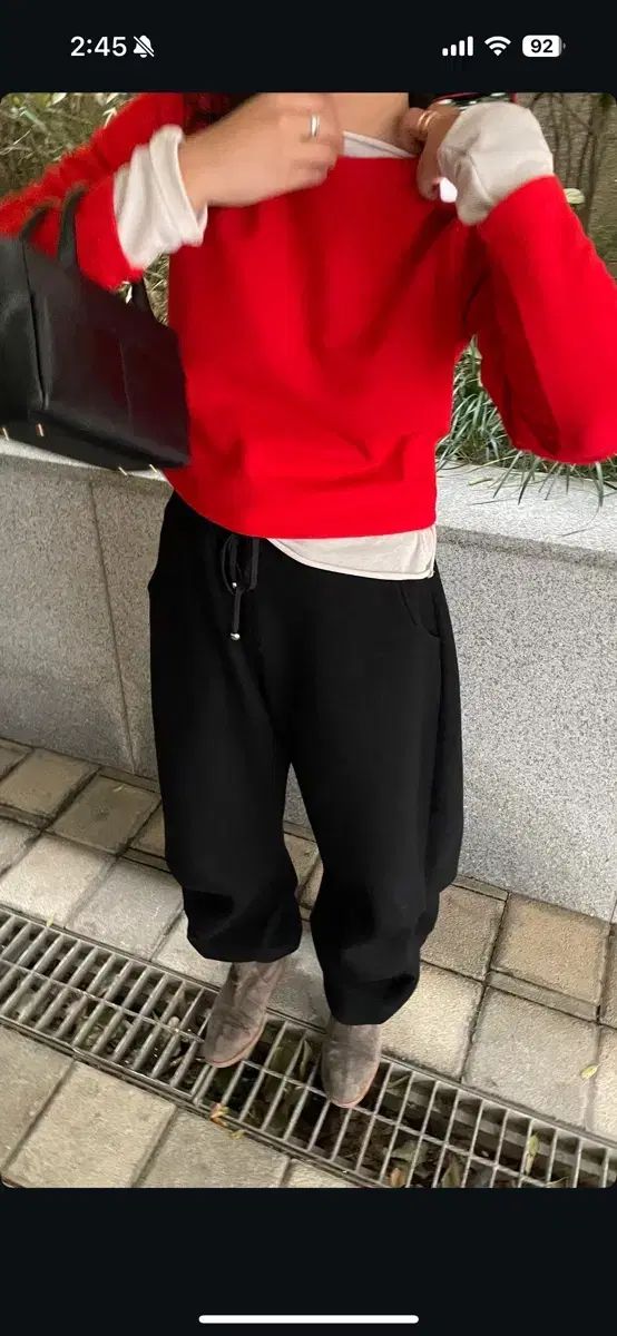 Ethos サイドタック ジョガー ブラック