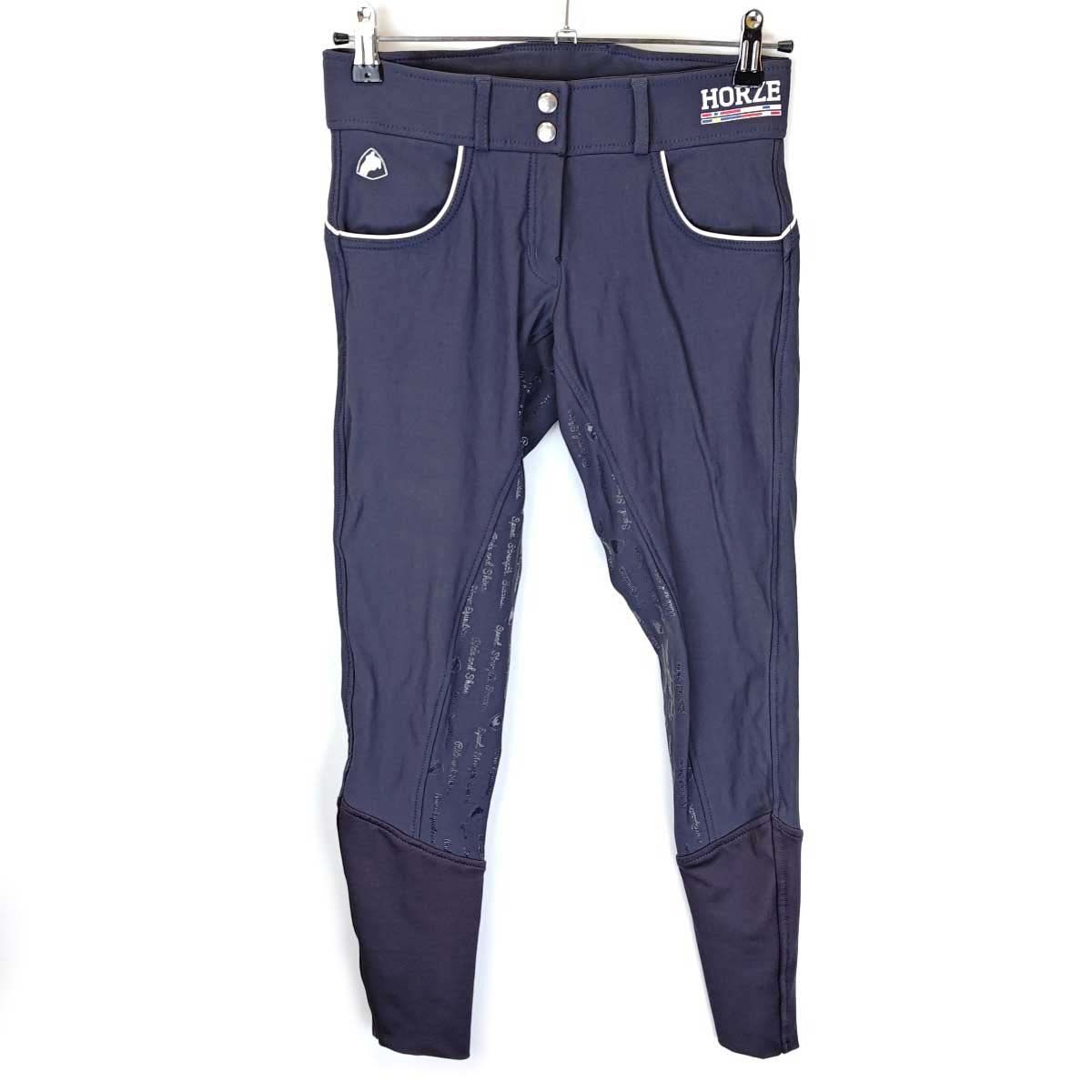 HORZE ホルツ Nordic Performance シリコングリップ フルシート キュロット I 42 ネイビー レディース 乗馬 馬術
