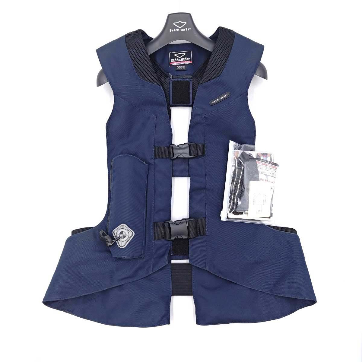 ヒットエアー H Model L 乗馬プロテクター エアバッグ ベスト 2 XL 4 ネイビー hit air