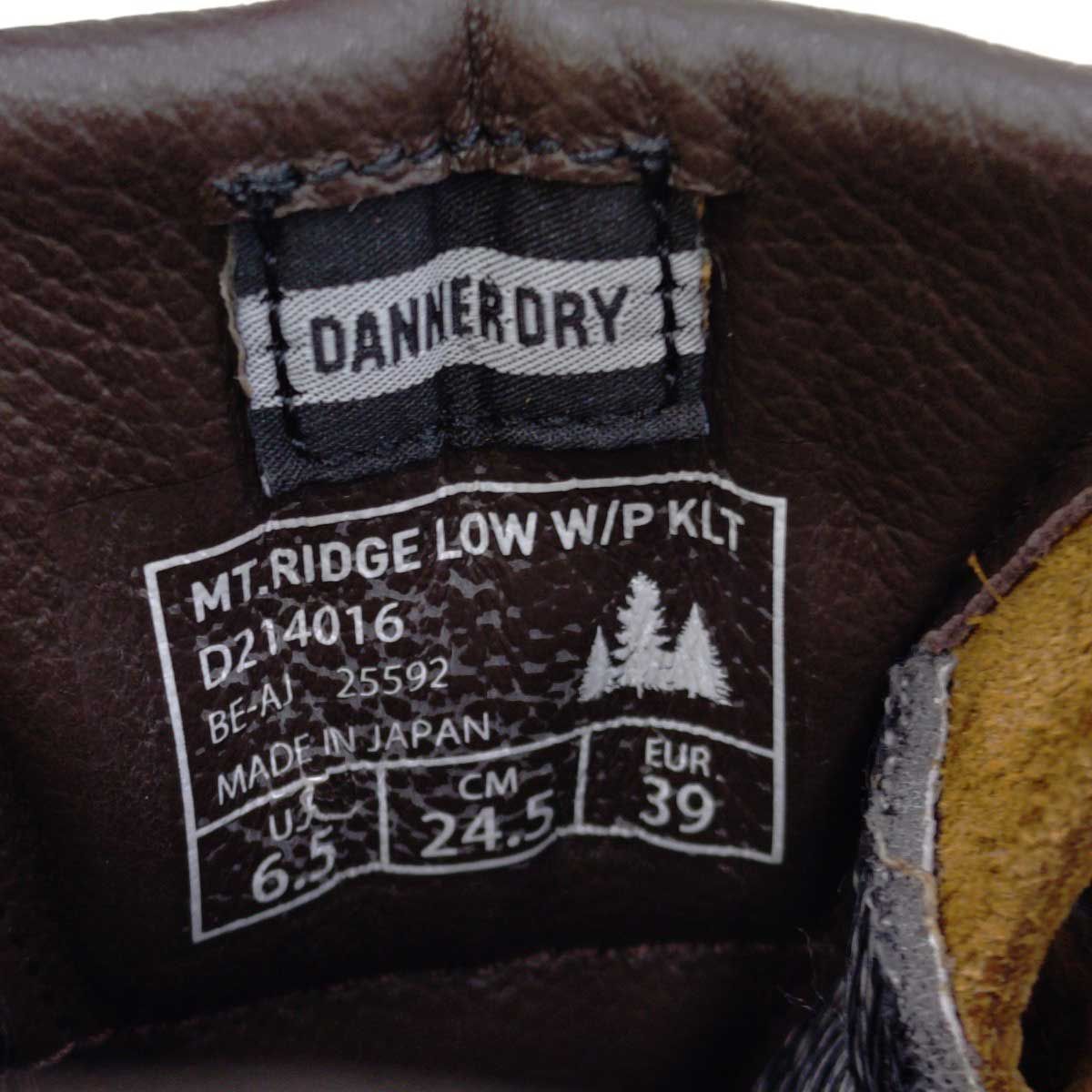 未使用】DANNER ダナー Mt.Ridge Low WP マウンテンリッジロー レザー 