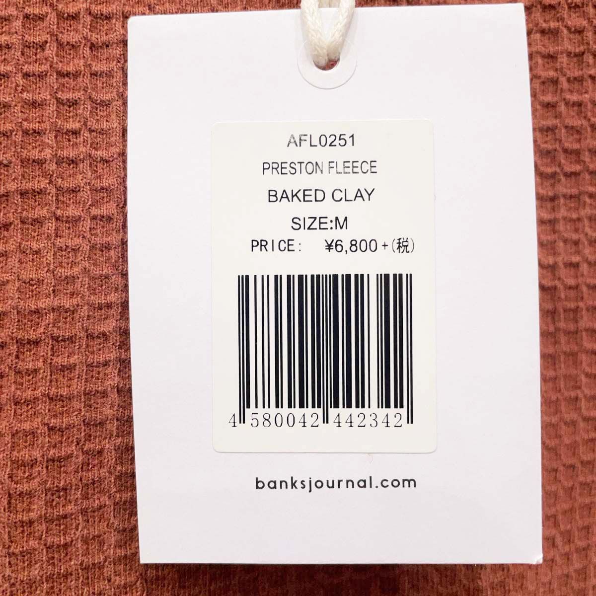 【未使用】BANKS バンクス PRESTON FLEECE クルーネックフリース L BAKED CLAY AFL0251 メンズ 中古・未使用品】BANKS バンクス PRESTON FLEECE クルーネックフリース