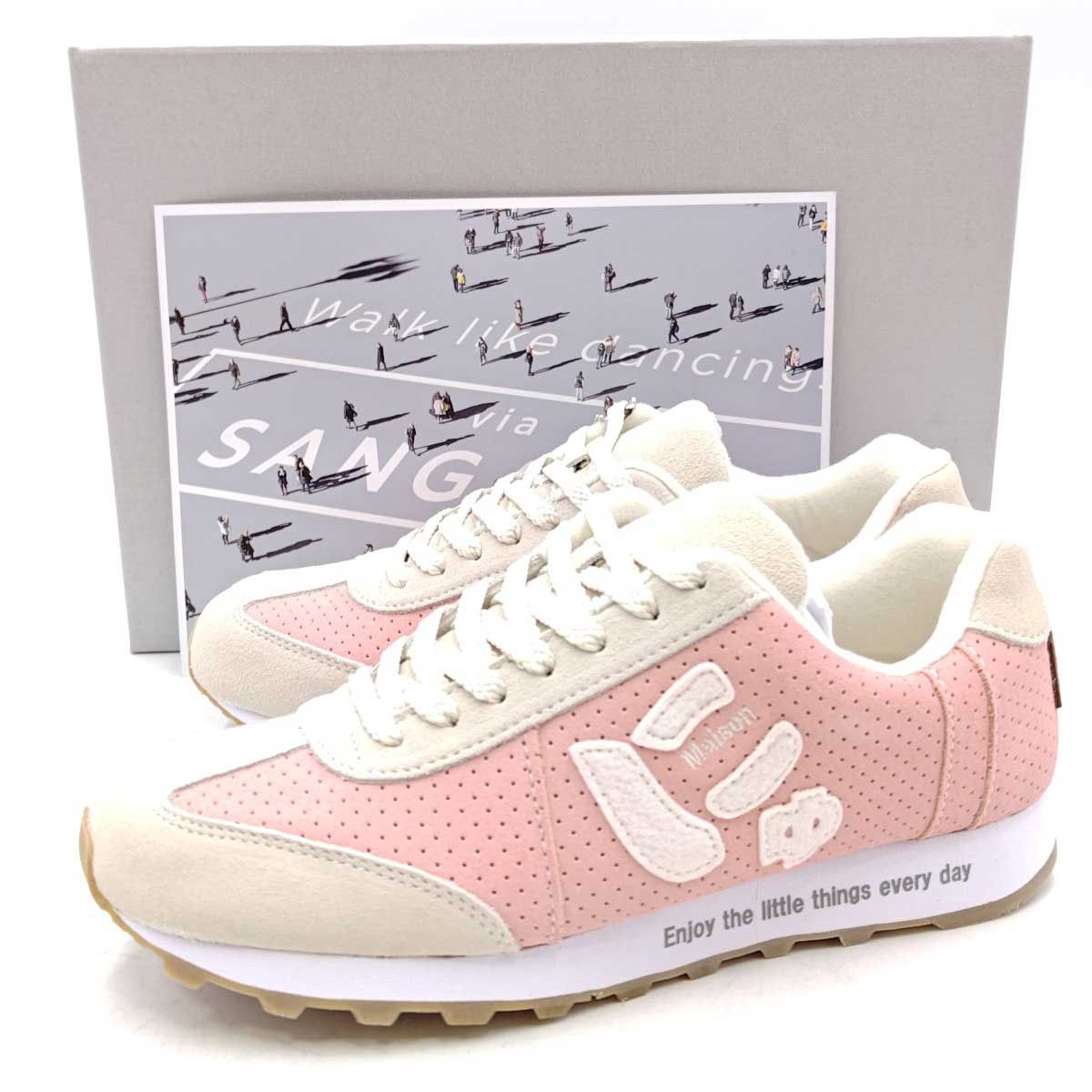 SANGACIO ホワイト スニーカー25cm 値下げ中！！ 未使用】SANGACIO サンガッチョ Wako's room イニシャルスニーカー