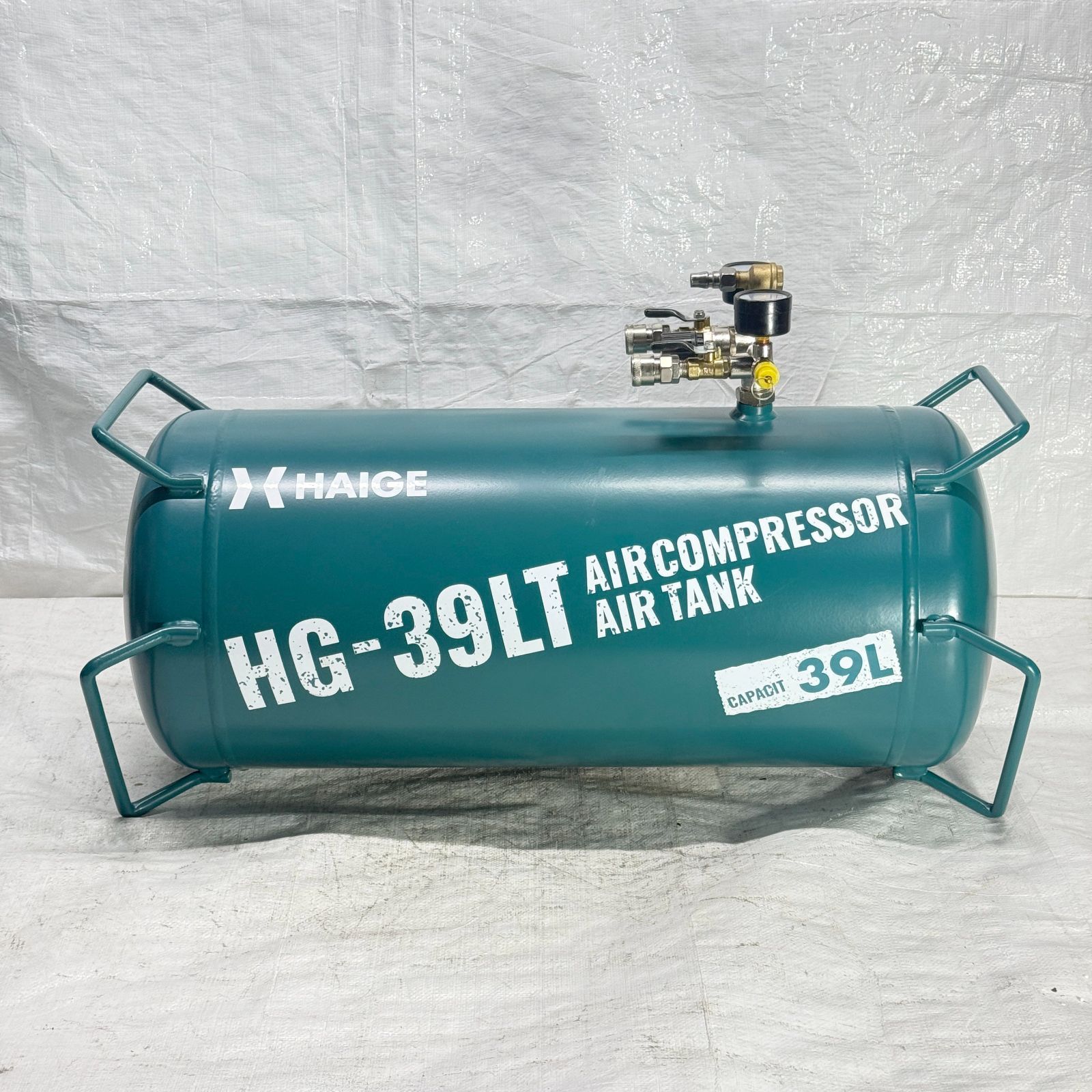 エアタンク スチール製 サブタンク 容量39 L 最大圧力0.9 MPa HG-39 LT 1245-3