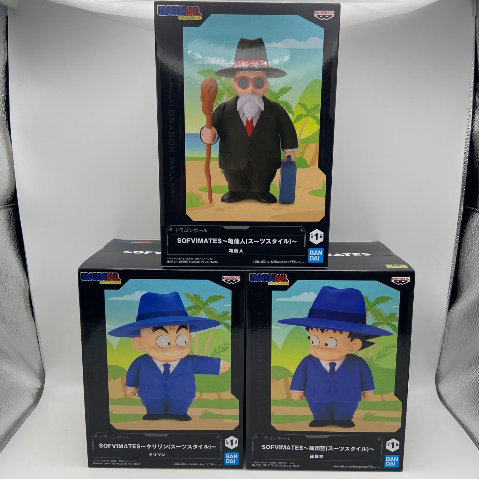 未開封 ドラゴンボール 3点セット SOFVIMATES 孫悟空 クリリン 亀仙人
