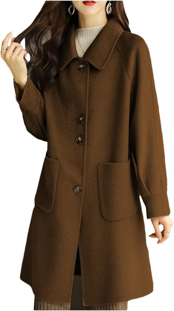 Lilly chocolate チェスターコート レディース 冬 アウター 秋冬 ミドルコート ブラウン XL