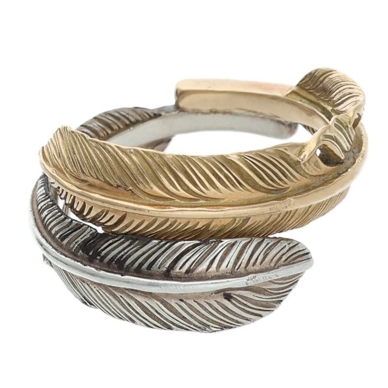 アリゾナフリーダム R 85 f K 18シルバーコンビダブルフェザーリング メンズ 15号