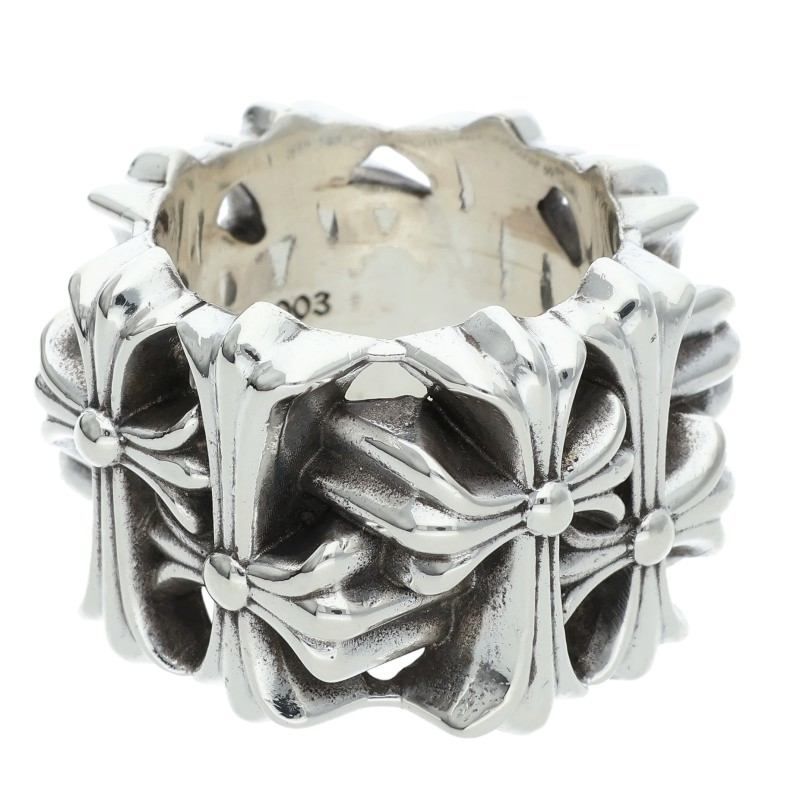  クロムハーツ SQUARE スクエアセメタリークロス シルバーリング メンズ 22 5号 リング 指輪 アクセサリー