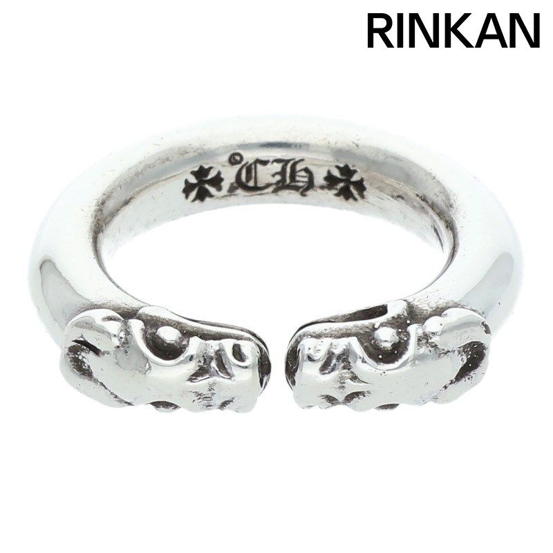 クロムハーツ DOUBLE DOG RING|ダブルドッグ シルバーリング メンズ 15.5号