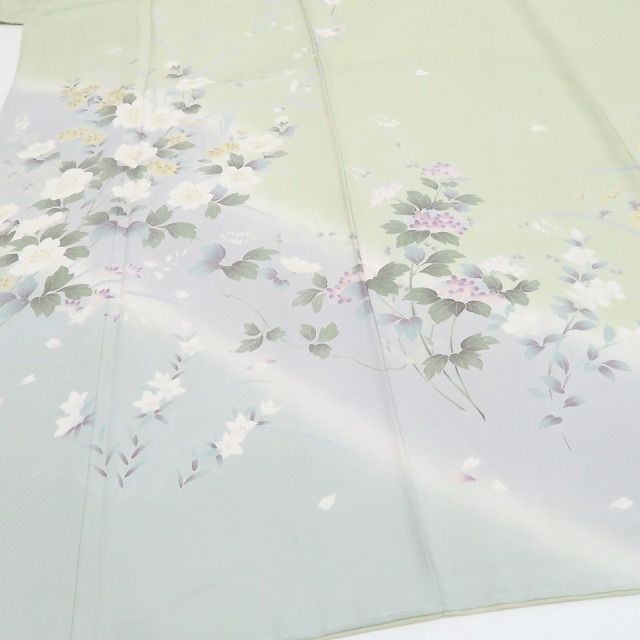 ❁tomihisa❁新品 手描き友禅 桜 着物 正絹 仕付け糸付 トールサイズ