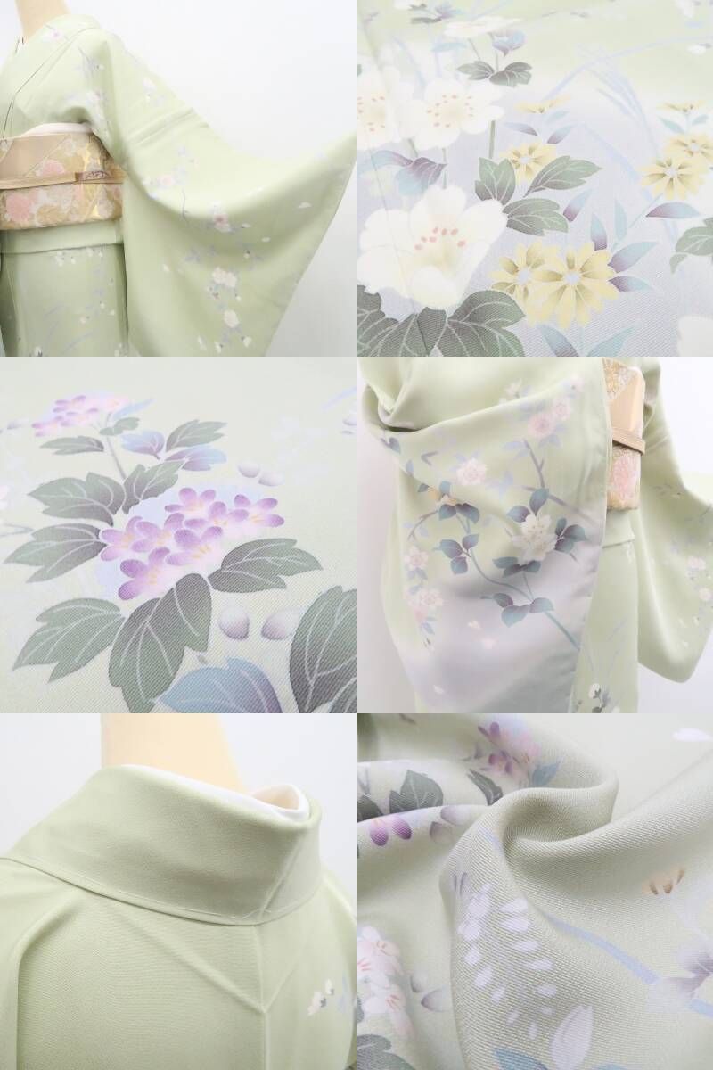 ❁tomihisa❁新品 手描き友禅 桜 着物 正絹 仕付け糸付 トールサイズ