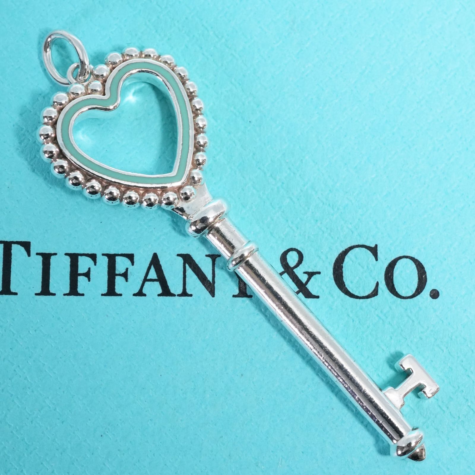 ティファニー ハート エナメル キー ラージ ペンダントトップ/25-2181S