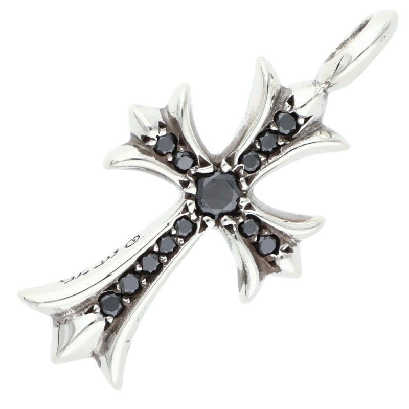 クロムハーツ TNY CRSF P/BLKDIA/タイニーファットクロス PAVEブラック