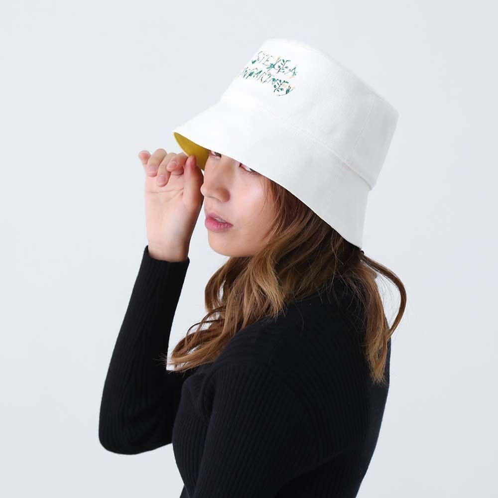 STELLA McCARTNEY ステラマッカートニー900453 WP 0165 1830 レディース リバーシブル ロゴバケットハット ホワイト イエロー