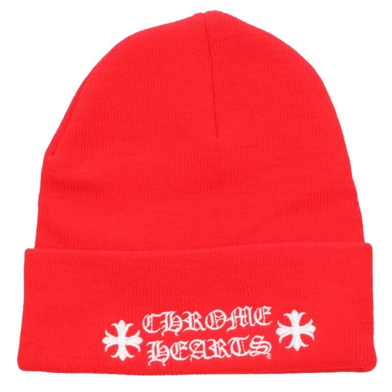 クロムハーツ WOOL WATCH CAP ウールワッチキャップ ロゴ刺繍ビーニー帽子 メンズ ONE SIZE