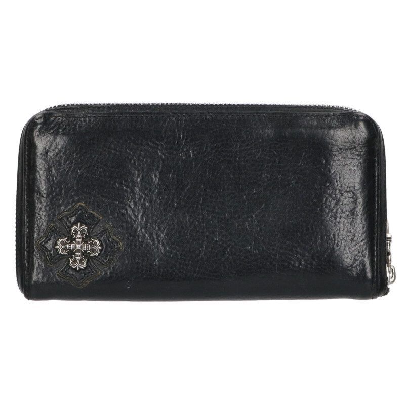 クロムハーツ RC F ZP 2 フィリグリープラス フィリグリープラス装飾ラウンドジップレザーウォレット財布 メンズ