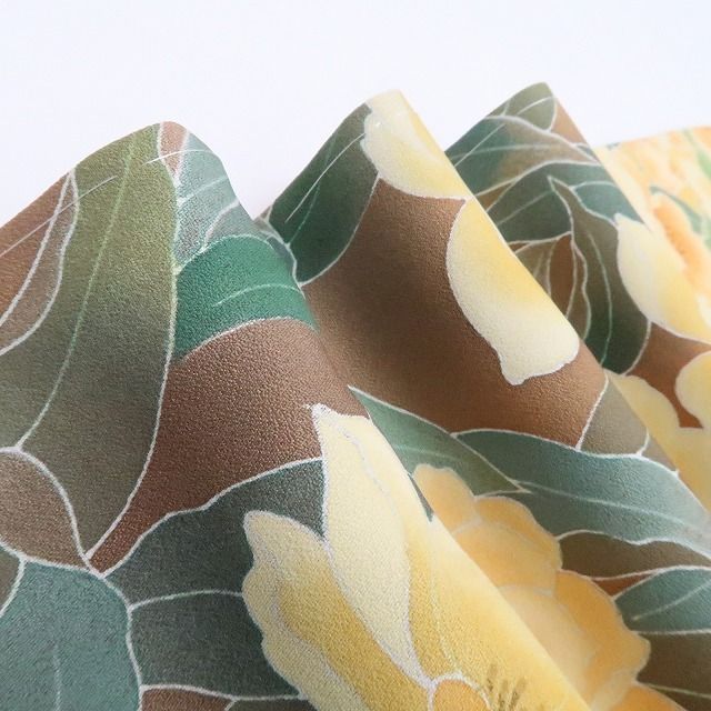 ❁tomihisa❁ チューリップ 着物 正絹 仕付け糸付 花園をまとい晴れの日をあたたかく照らす 訪問着 7315