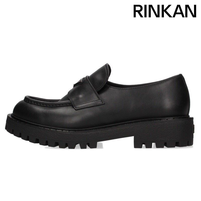 プラダ 2 DE 151 三角ロゴプレートレザーシューズ メンズ 9 5