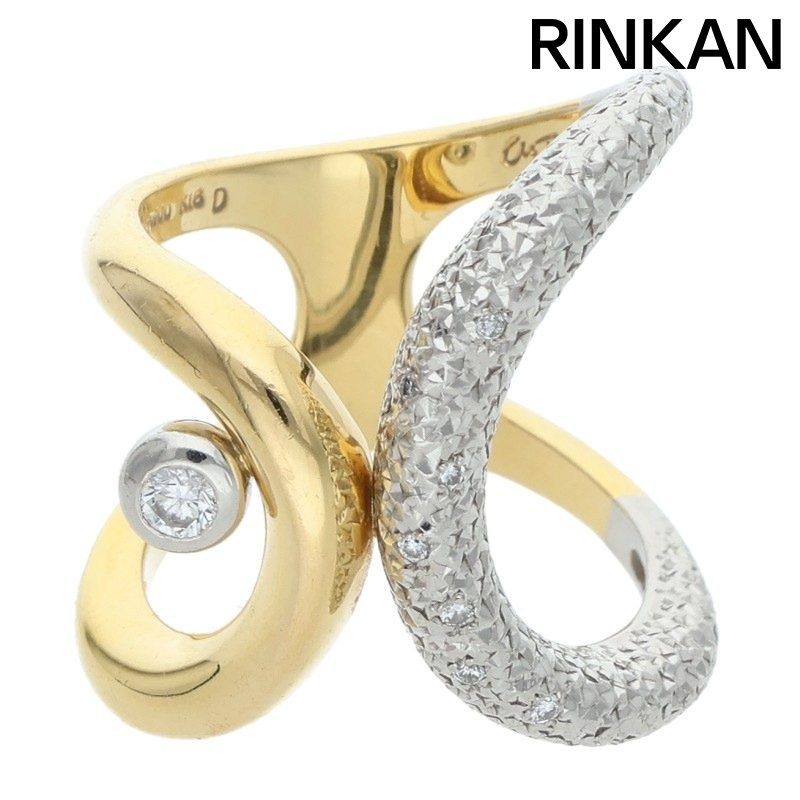 アズタイム K 18 YG PT 900コンビ1ダイヤリング メンズ 13号