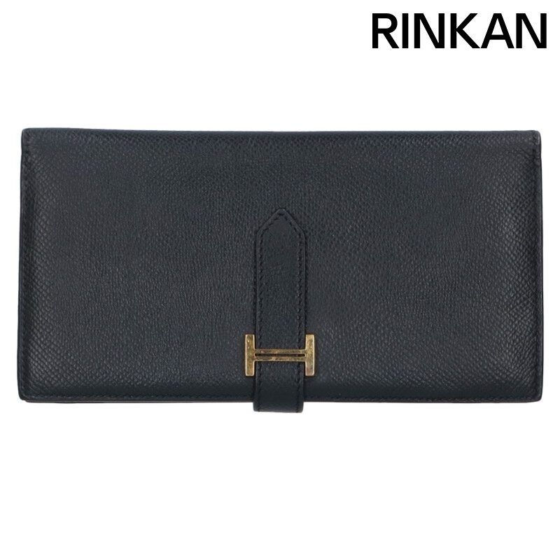 エルメス ベアンスフレ D刻印 G金具 ヴォーエプソン長財布 メンズ