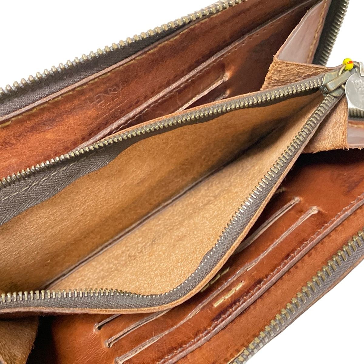 HENRY CUIR(アンリークイール) 長財布 - ダークブラウン ラウンド