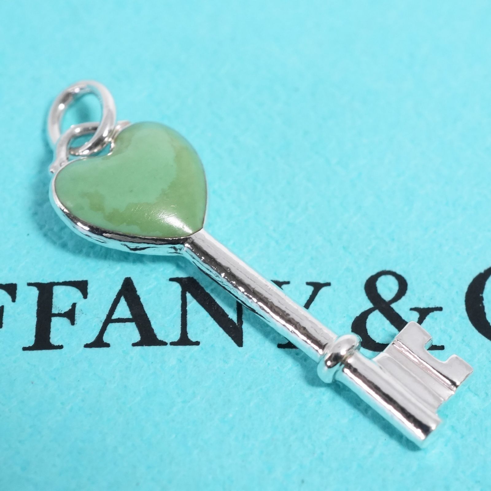 ティファニー ハート ブルー エナメル キー スモール チャーム/25-2180