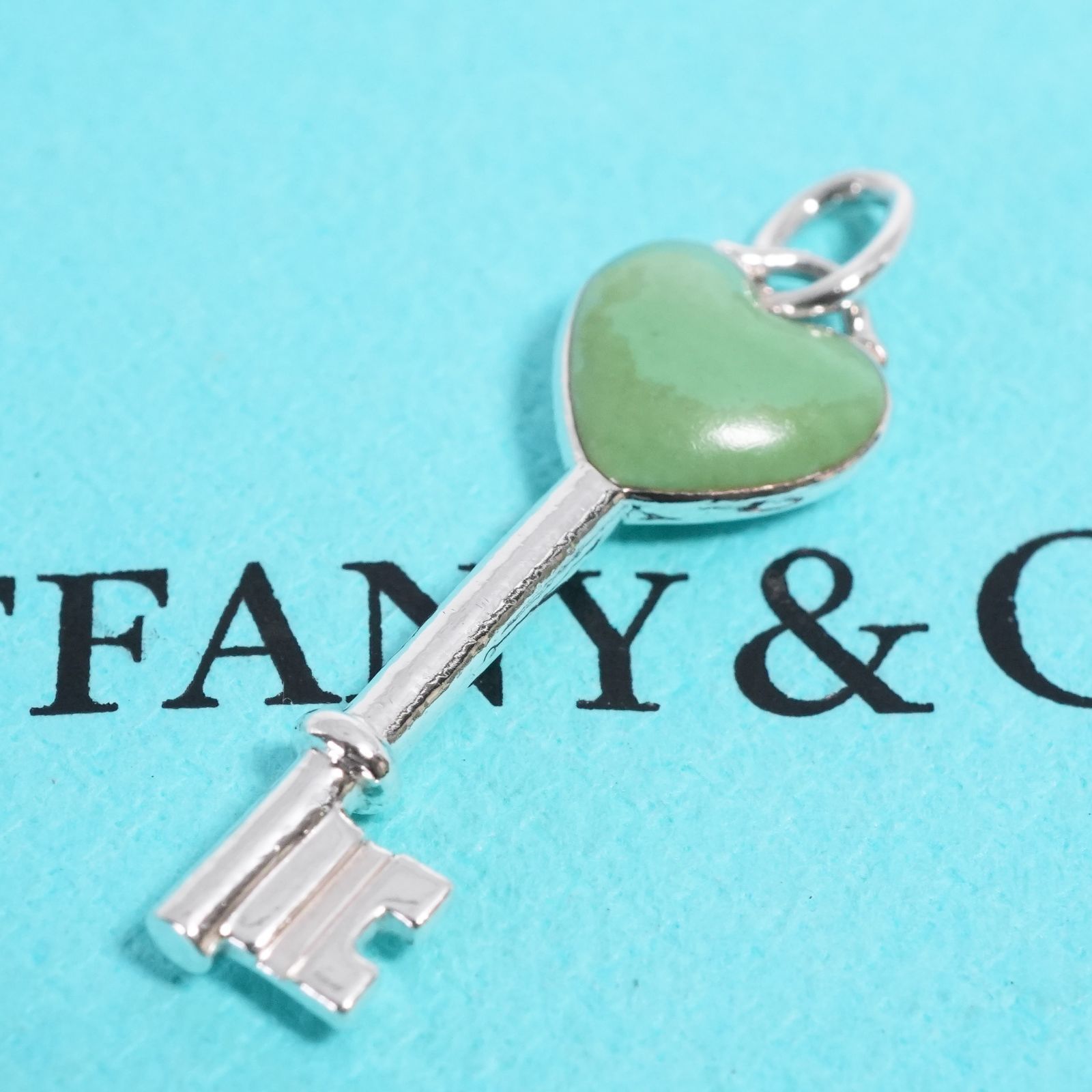 ティファニー ハート ブルー エナメル キー スモール チャーム/25-2180