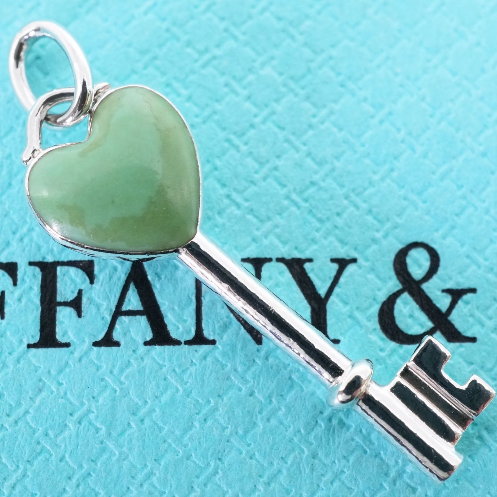 ティファニー ハート ブルー エナメル キー スモール チャーム/25-2180