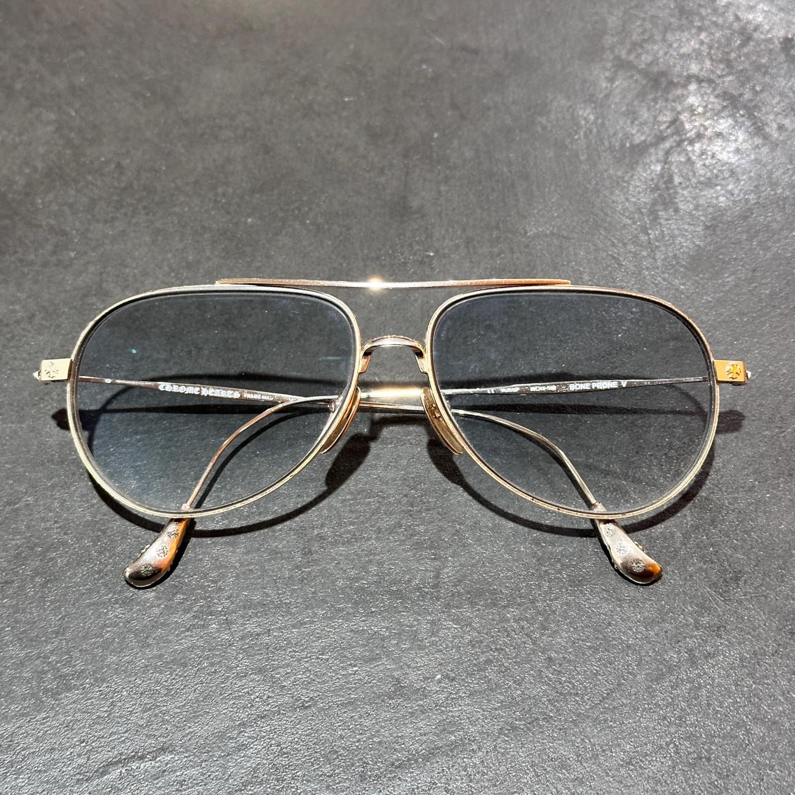 CHROME HEARTS BONE PRONE IV 18KGP ティアドロップ型サングラス CHROME HEARTS BONE PRONE IV 18KGP ティアドロップ型サングラス