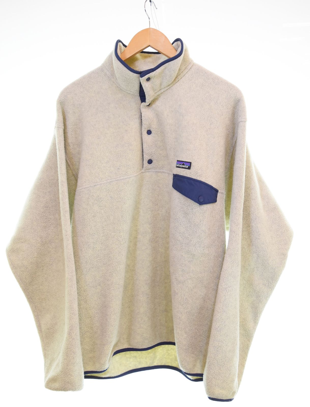 パタゴニア SYNCH SNAP-Tシンチラ スナップT プルオーバー フリースジャケット 25580 ジャケット ベージュ Lサイズ 103MT-3535