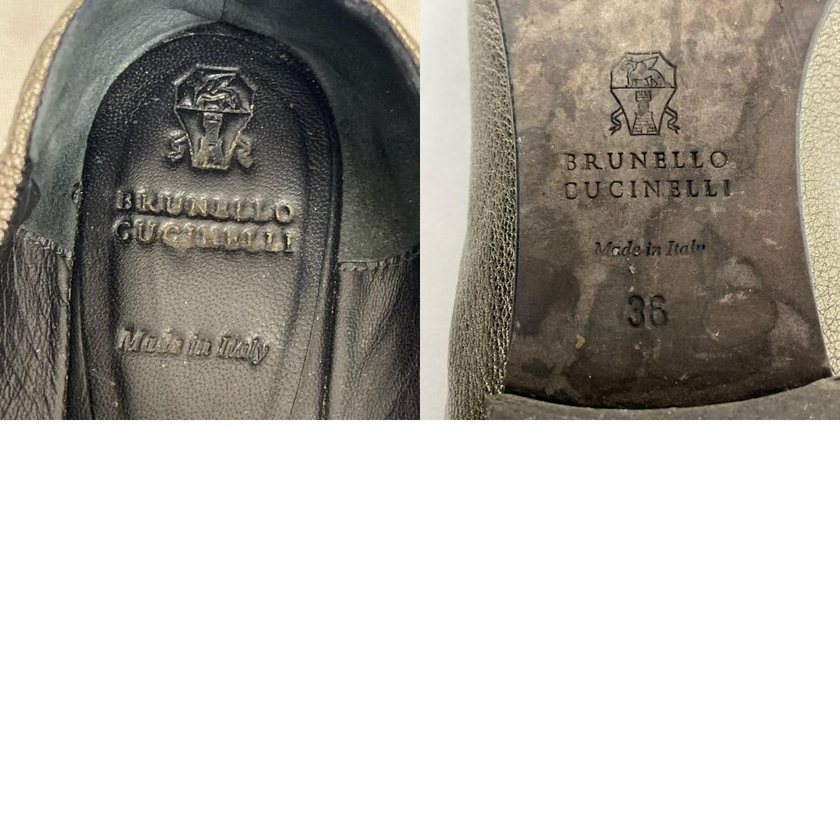  BRUNELLO CUCINELLI ブルネロクチネリ フリンジ フラットローファー パンプス モニーレパンプス レディース カーキ ハイヒール パンプス パンプス