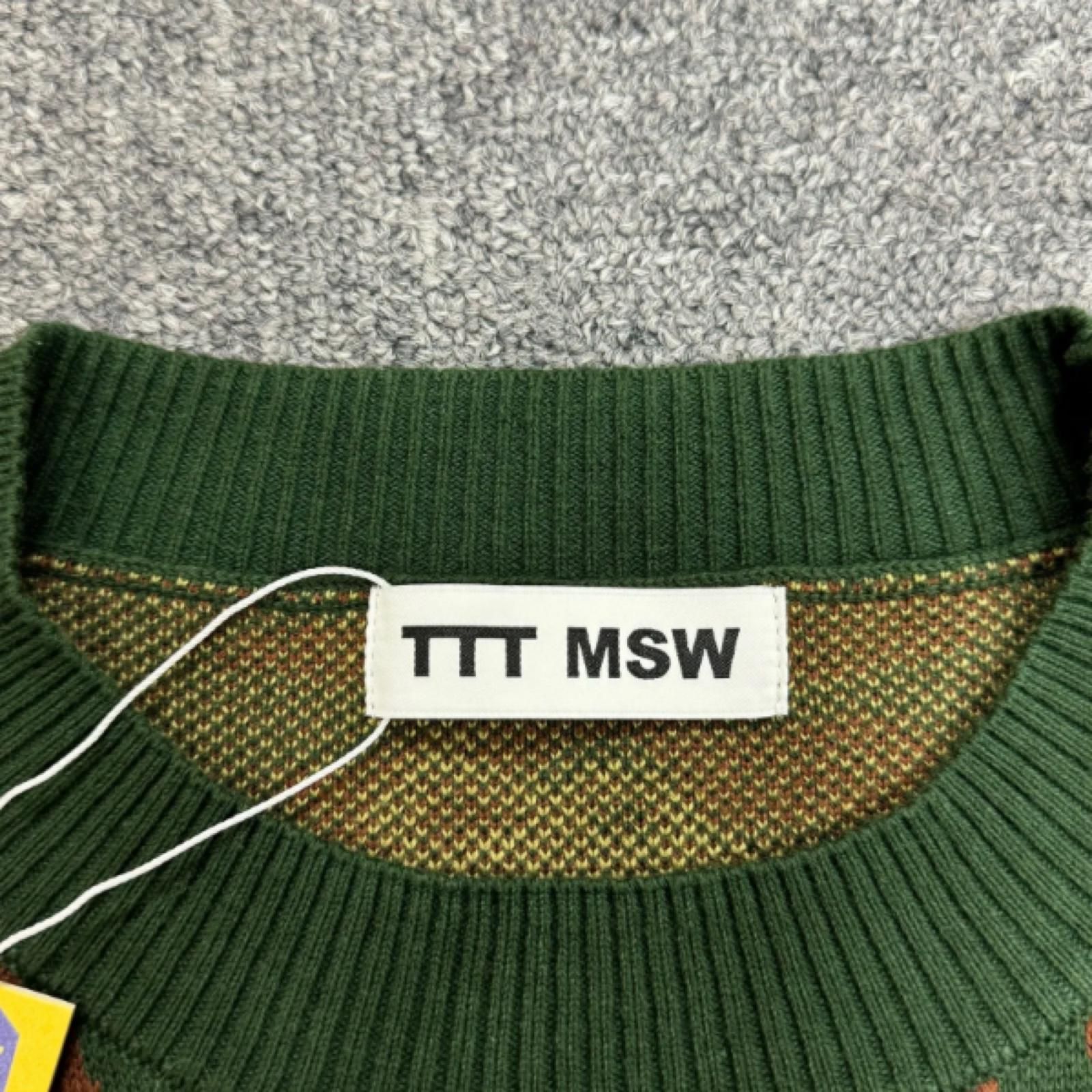 参考上代19800円 未使用 TTT_MSW 23SS Flower Camo Knit Vest フラワー