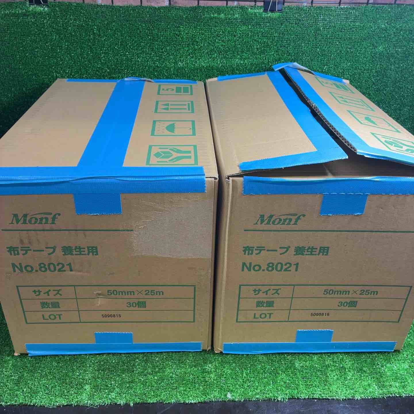 Monf 養生用布テープ テープ幅50 mmテープ長さ25 m 2箱 計60巻 No 8021