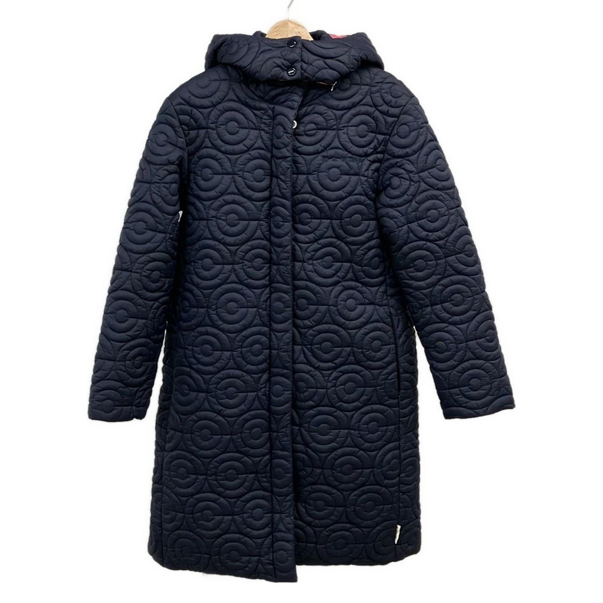 MARNI マルニ コート サイズ14 XL レディース - ネイビー 長袖 キルティング 中綿 ジップアップ フード着脱可 冬