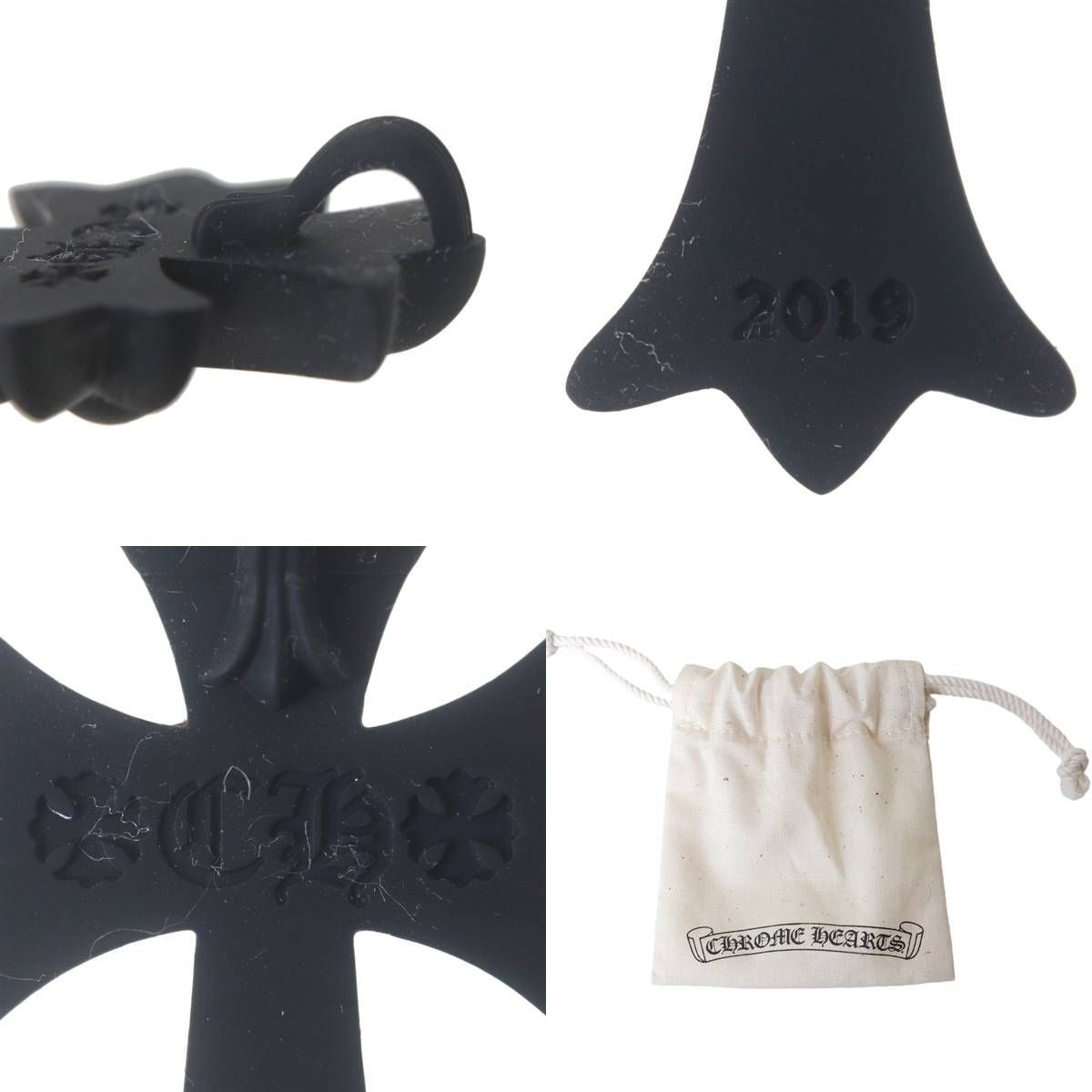CHROME HEARTS/クロムハーツ ラバー スモールCHクロス ネックレス 