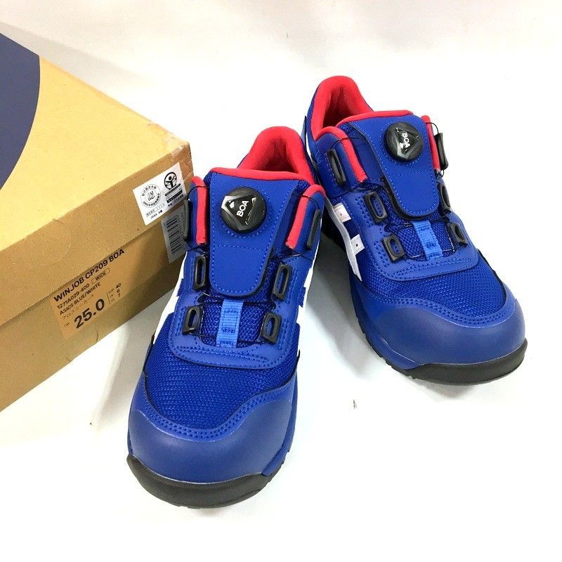 asics アシックス 安全靴 ウィンジョブ CP 209 BOA .400 サイズ25.0 アシックスブルー ホワイト DW 3704